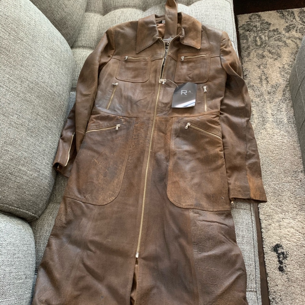 Leather/Suede Trench Coat